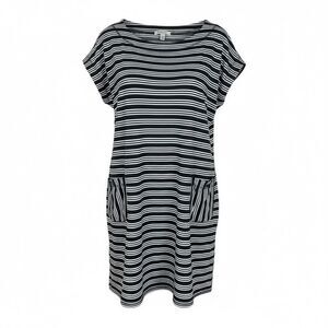 Talbots Striped Hello Saturday Cap Sleeve T-shirt Mini Dress Navy & White Sz 2XP